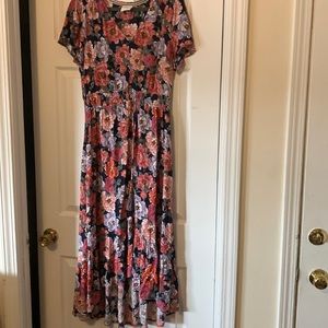 Pink and blue floral dress from Knox Rose. Medium